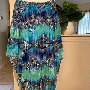 New Directions green multi dress size L